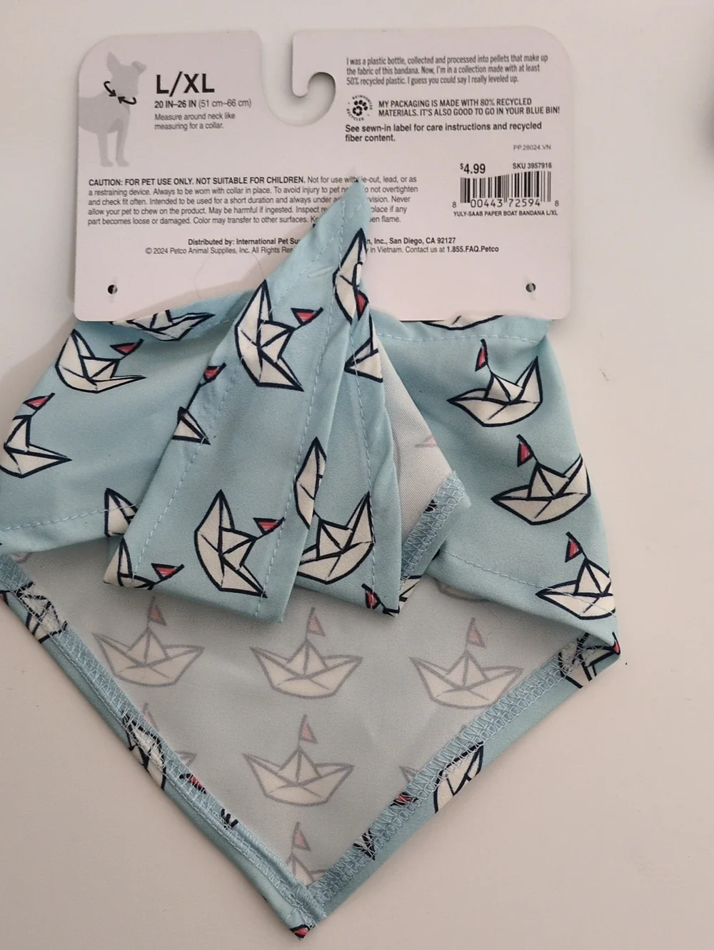 NWT Holiday & Eco Pet Bandana Bundle Lot 5 Large XL Santa Leftovers Ocean Petco